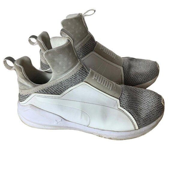 Puma Fierce Women's White Knit High Top Shoes Sneakers 190303-02 Size 9​​​​ - Picture 1 of 6